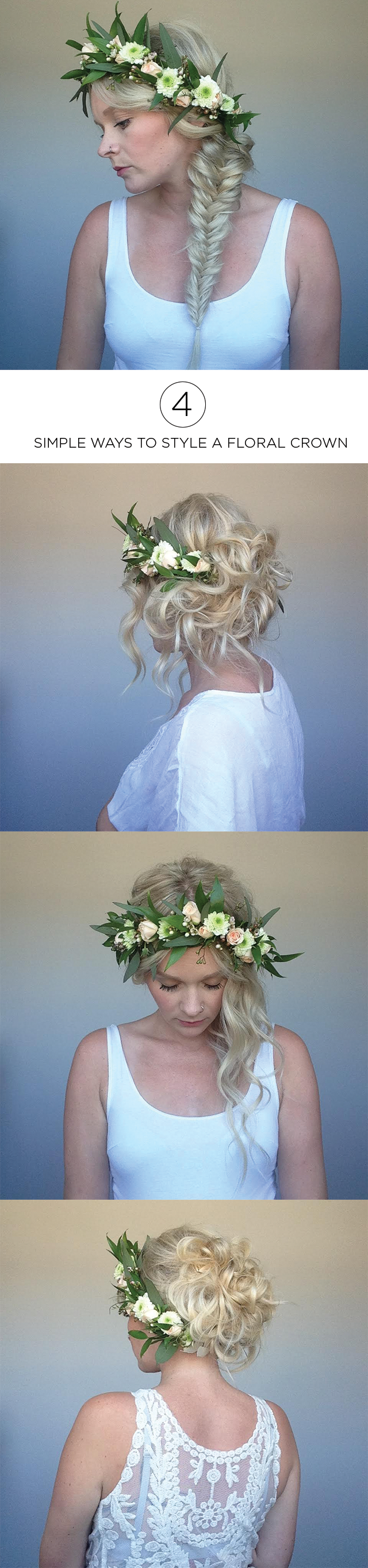Four ways to style a floral crown easy and simple