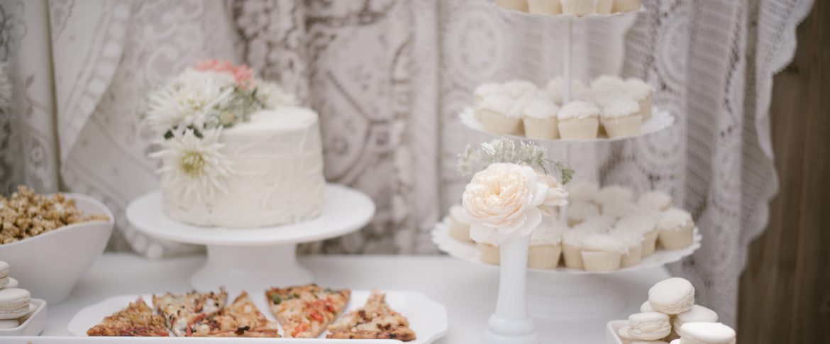 White Lace Themed Dessert Table