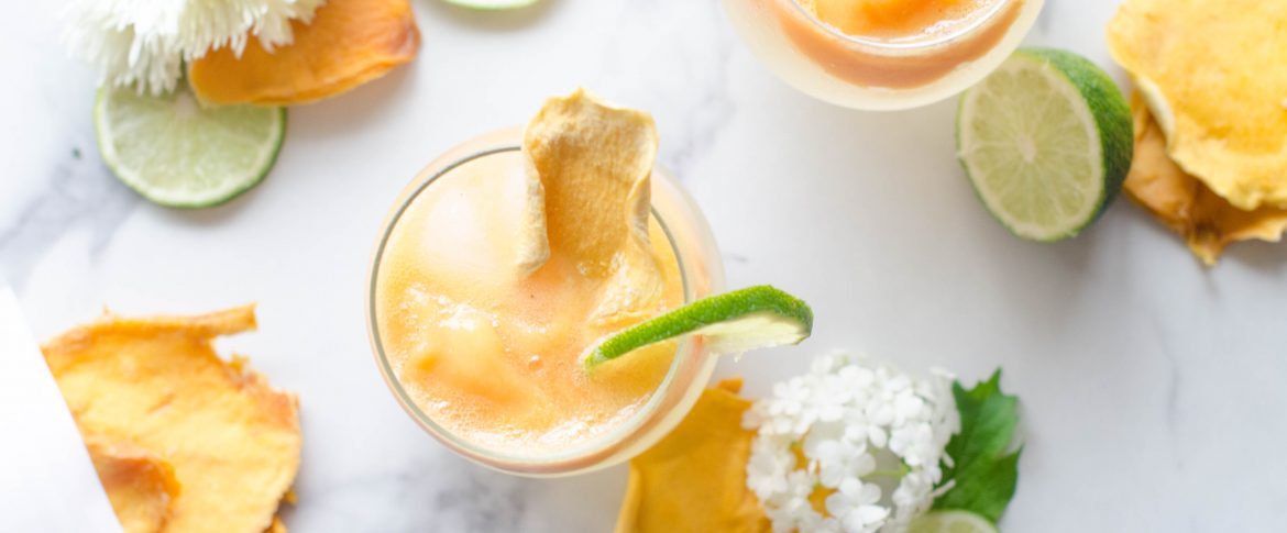 Non-Alcoholic Sparkling Mango Sluchie Drink Recipe using a SodaStream
