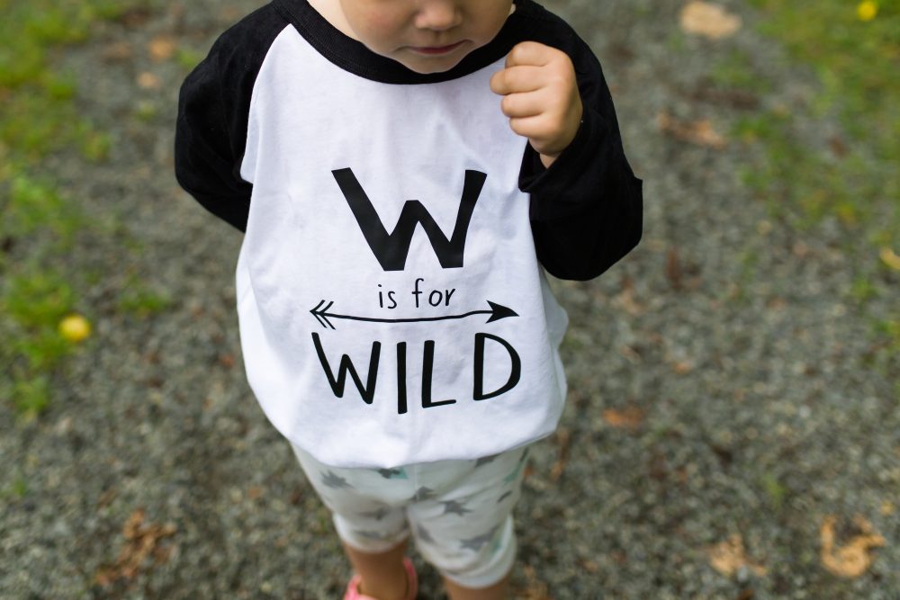 W is for Wild Kids Tshirt by The Blue Envelope