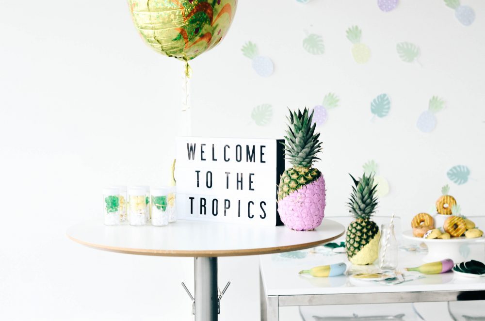Topical Summer Party | Pineapples and Palm Leaves