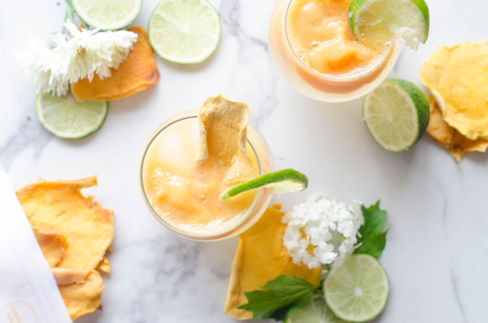 Non-Alcoholic Sparkling Mango Sluchie Drink Recipe using a SodaStream